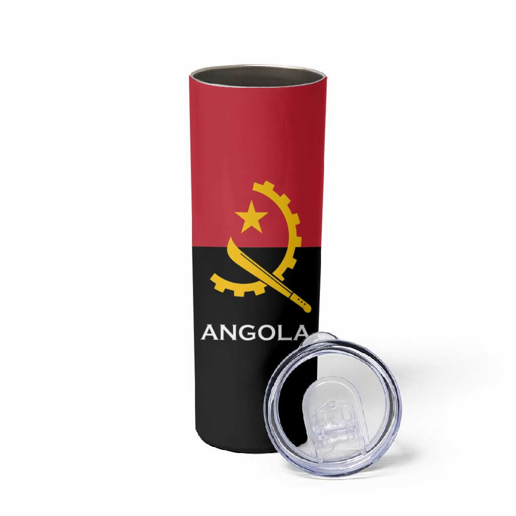 Angola Country Flag Stylized Skinny Tumbler LT15