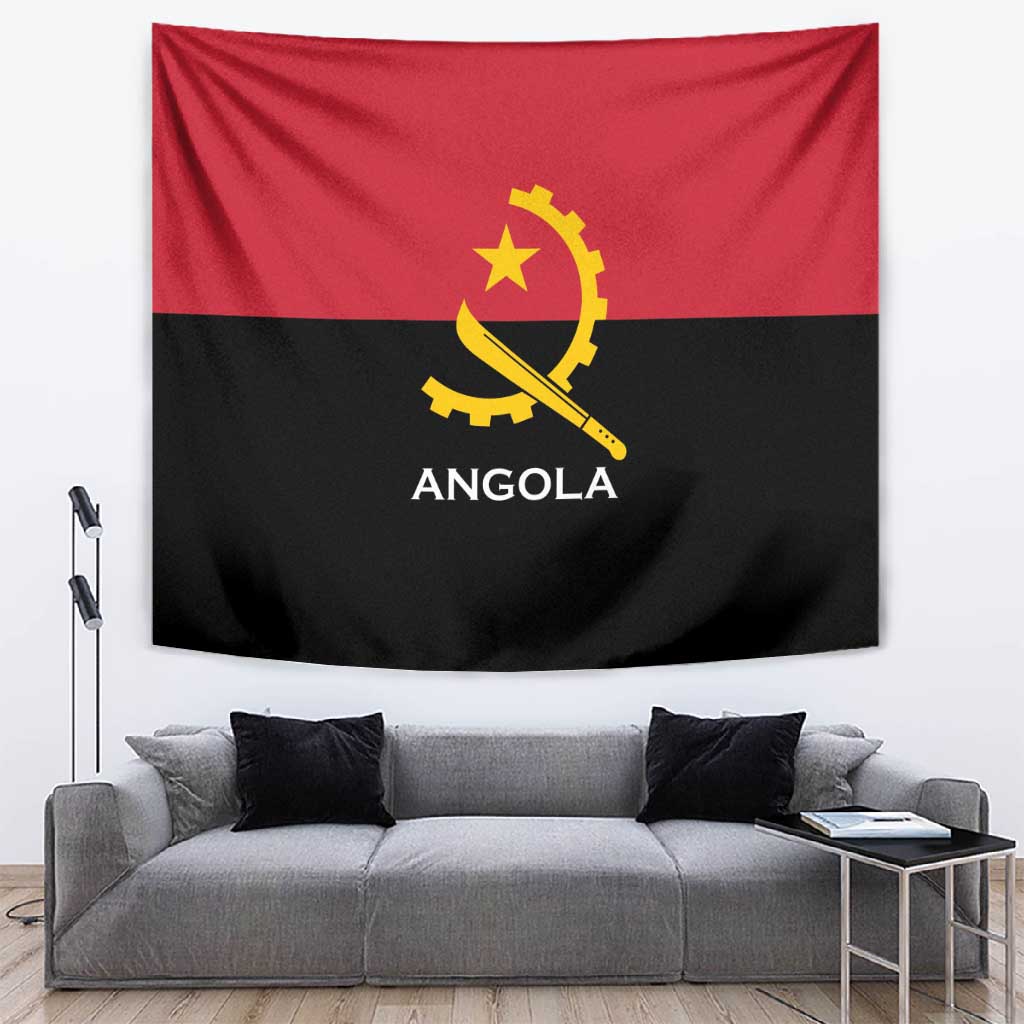 Angola Country Flag Stylized Tapestry LT15