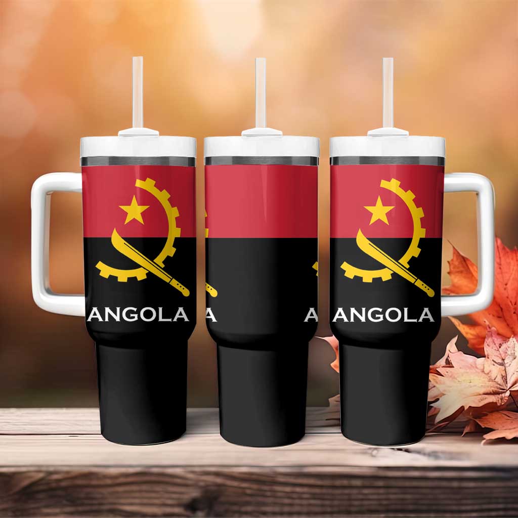 Angola Country Flag Stylized Tumbler With Handle LT15
