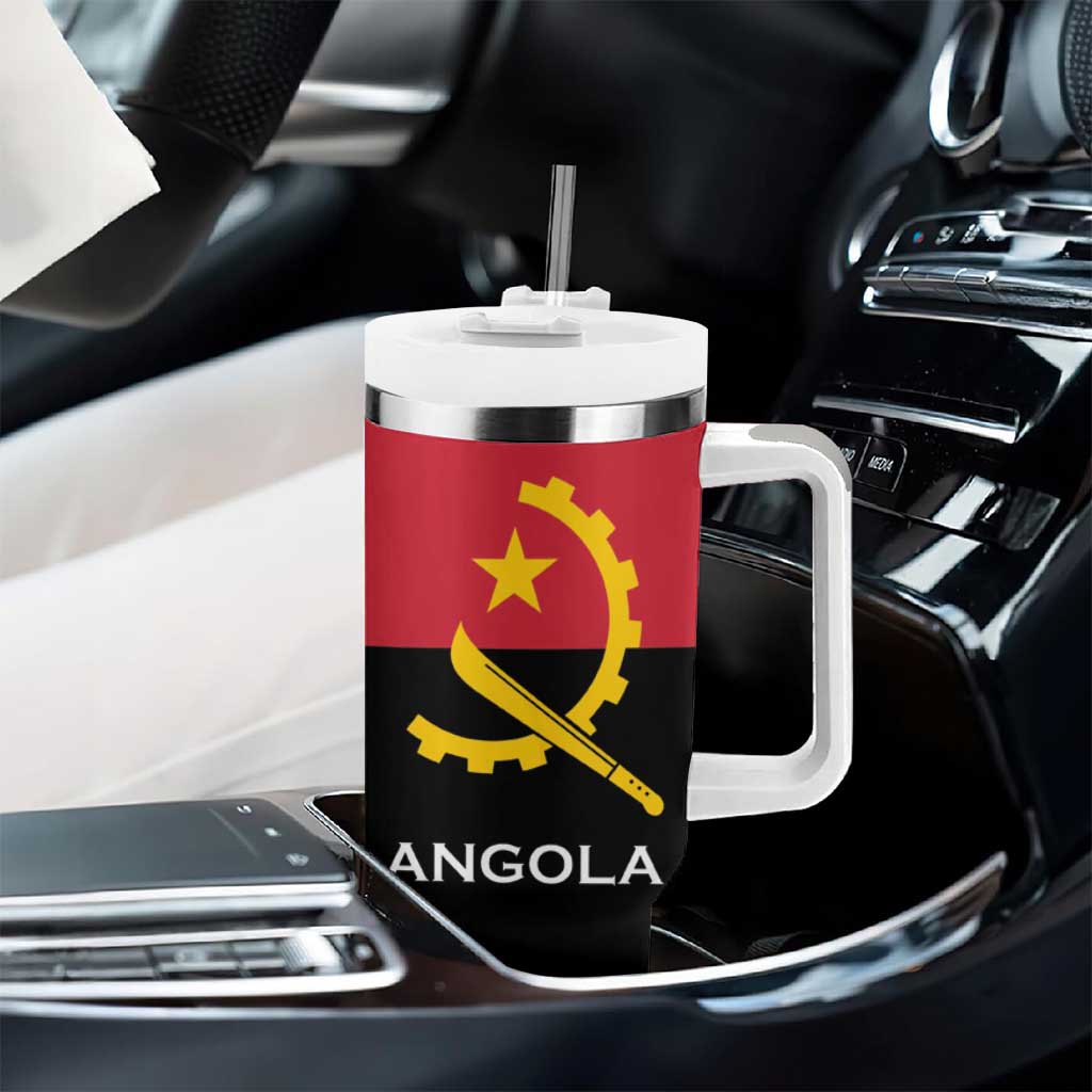 Angola Country Flag Stylized Tumbler With Handle LT15