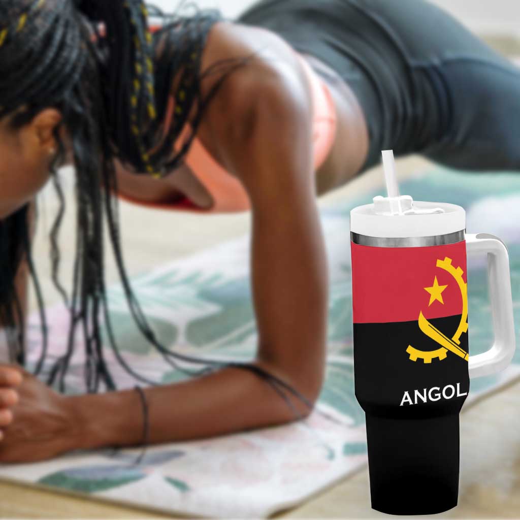 Angola Country Flag Stylized Tumbler With Handle LT15