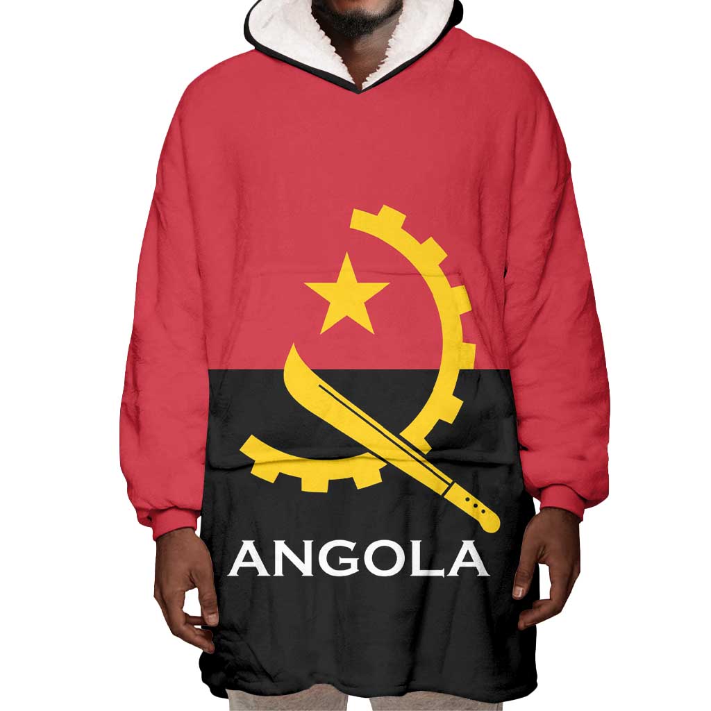 Angola Country Flag Stylized Wearable Blanket Hoodie LT15