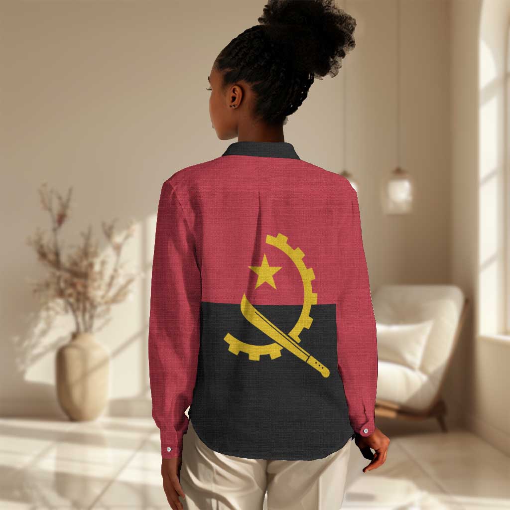 Angola Country Flag Stylized Women Casual Shirt LT15