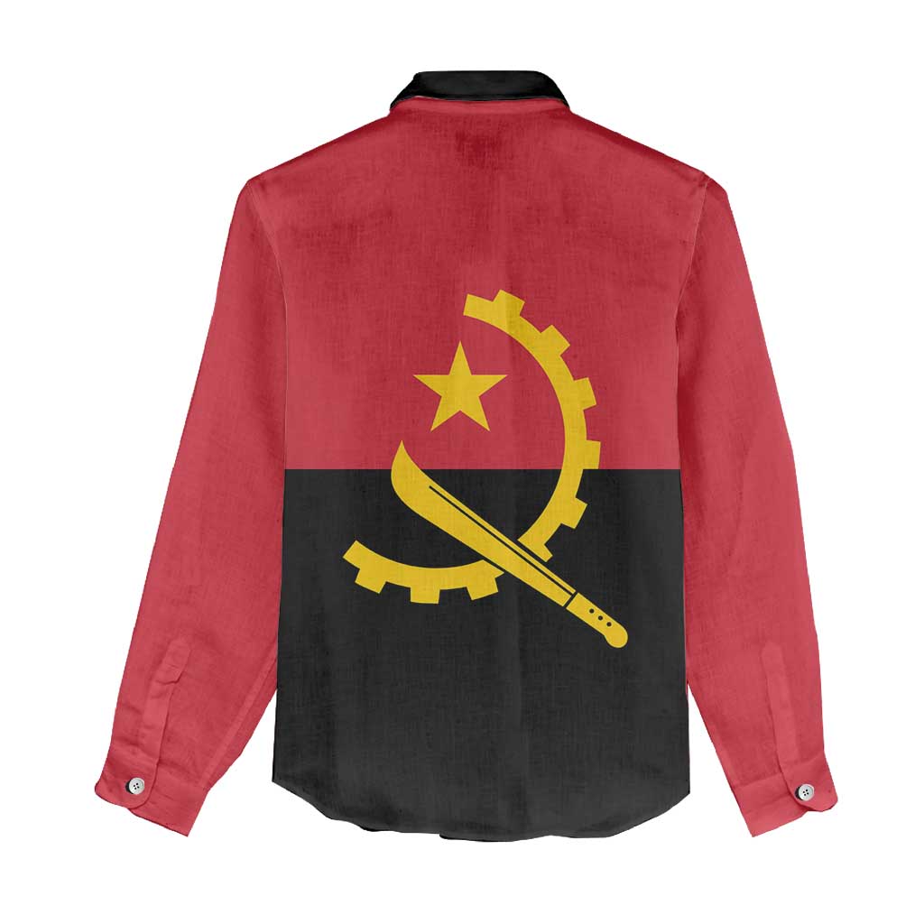 Angola Country Flag Stylized Women Casual Shirt LT15