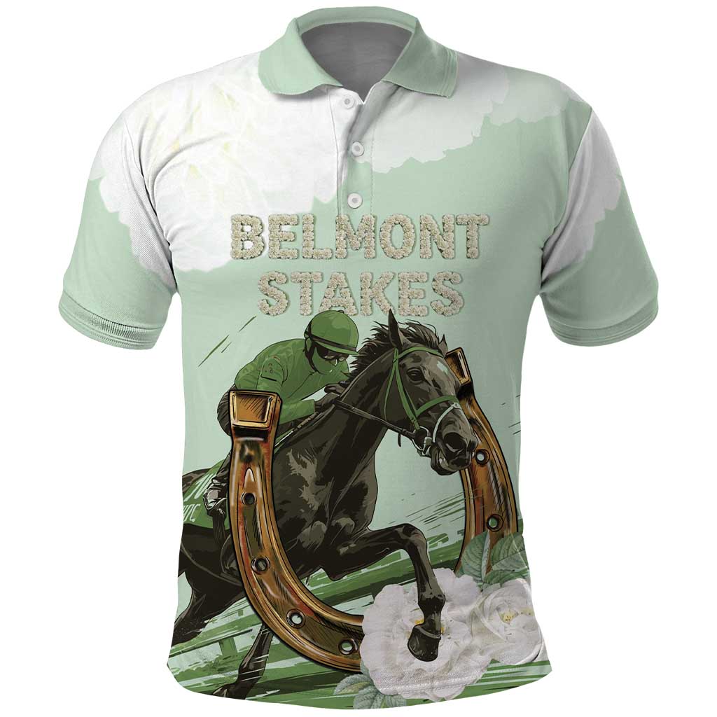 158th Anniversary Belmont Horse Racing Polo Shirt Run for the Carnations LT15