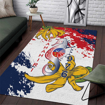 Département de Mayotte Area Rug Ra Hachiri 976 Map With Ylang Ylang LT15