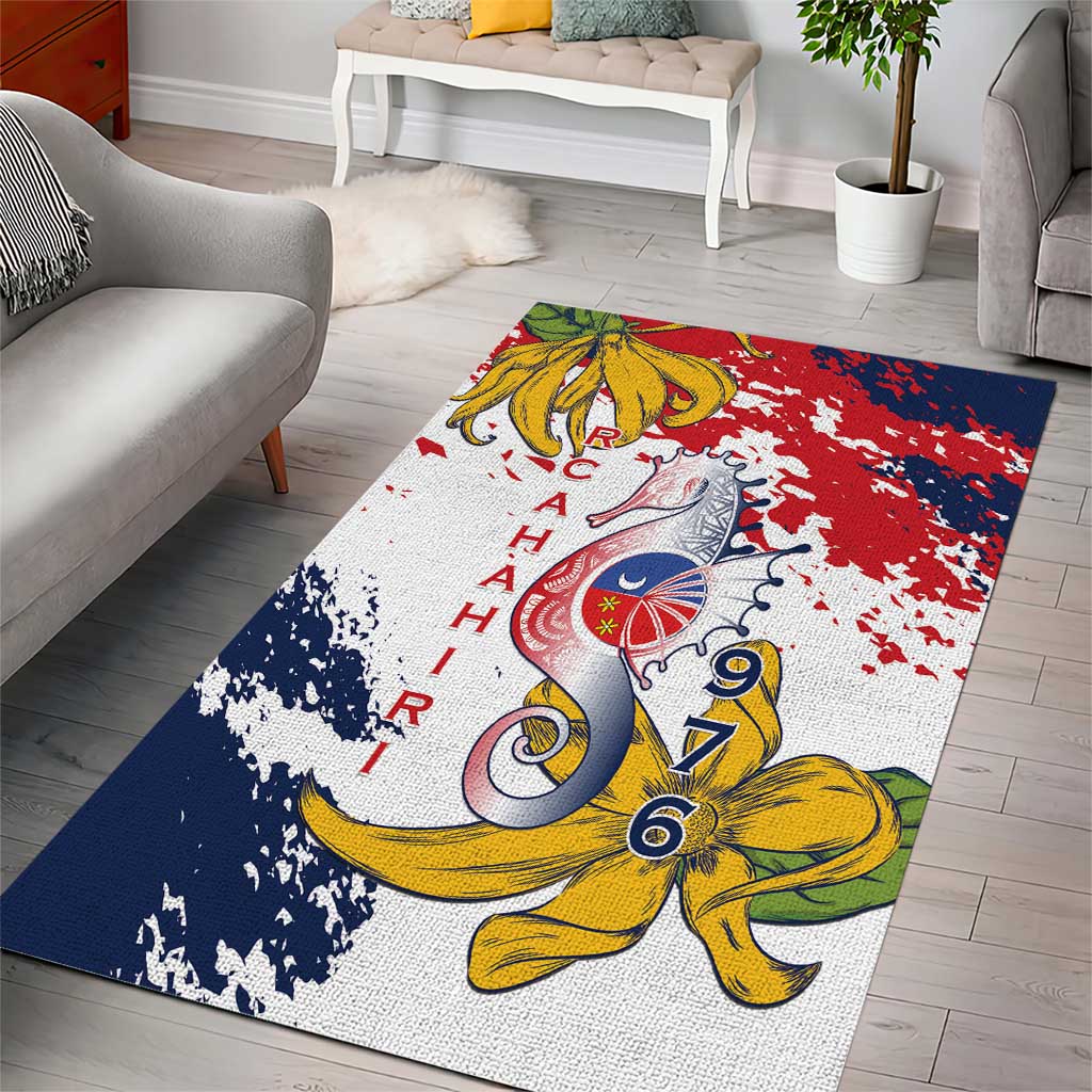 Département de Mayotte Area Rug Ra Hachiri 976 Map With Ylang Ylang LT15