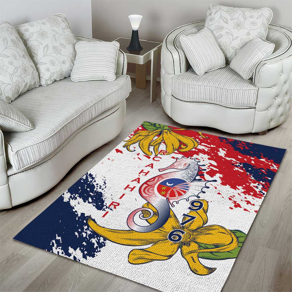 Département de Mayotte Area Rug Ra Hachiri 976 Map With Ylang Ylang LT15