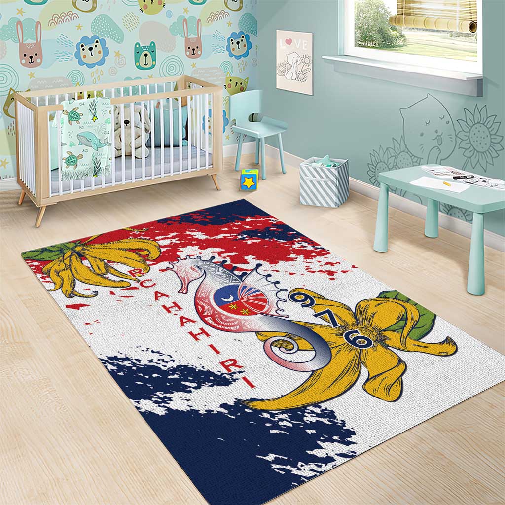 Département de Mayotte Area Rug Ra Hachiri 976 Map With Ylang Ylang LT15