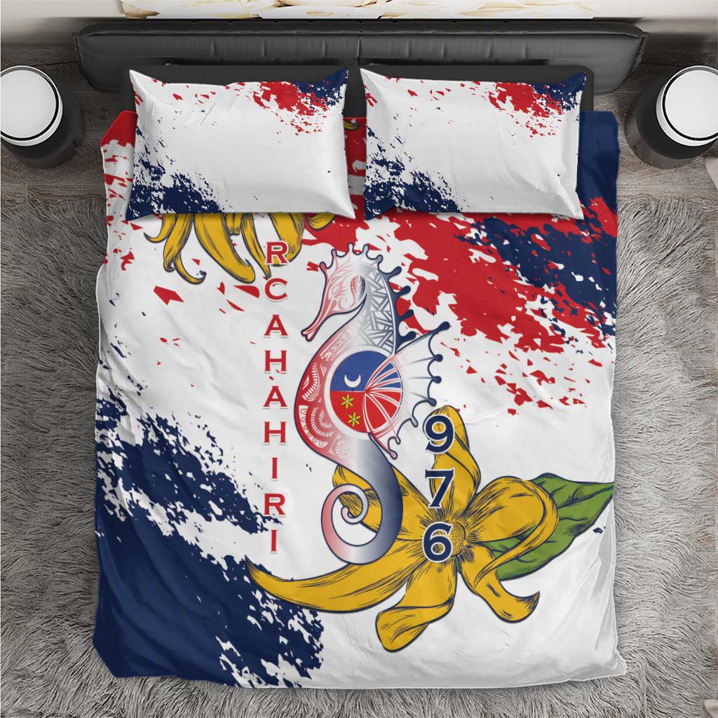 Département de Mayotte Bedding Set Ra Hachiri 976 Map With Ylang Ylang LT15