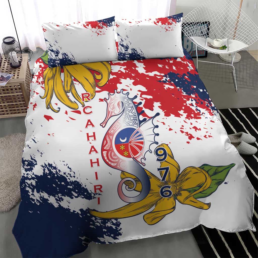 Département de Mayotte Bedding Set Ra Hachiri 976 Map With Ylang Ylang LT15