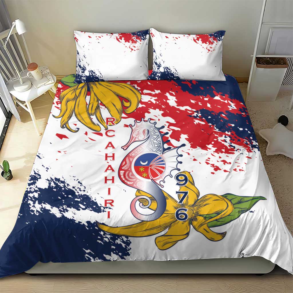 Département de Mayotte Bedding Set Ra Hachiri 976 Map With Ylang Ylang LT15
