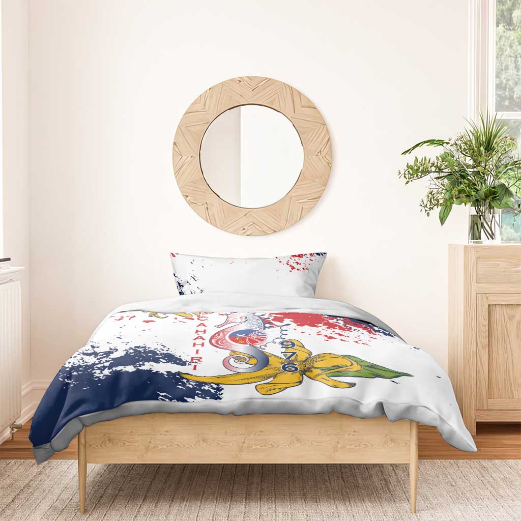 Département de Mayotte Bedding Set Ra Hachiri 976 Map With Ylang Ylang LT15