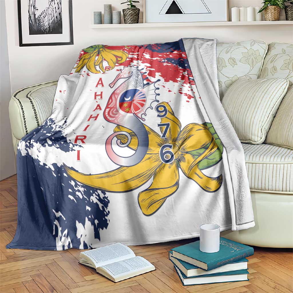 Département de Mayotte Blanket Ra Hachiri 976 Map With Ylang Ylang LT15