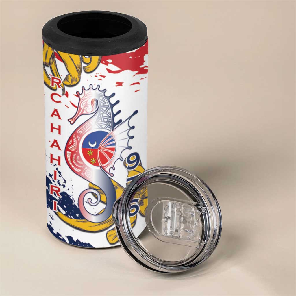 Département de Mayotte 4 in 1 Can Cooler Tumbler Ra Hachiri 976 Map With Ylang Ylang LT15