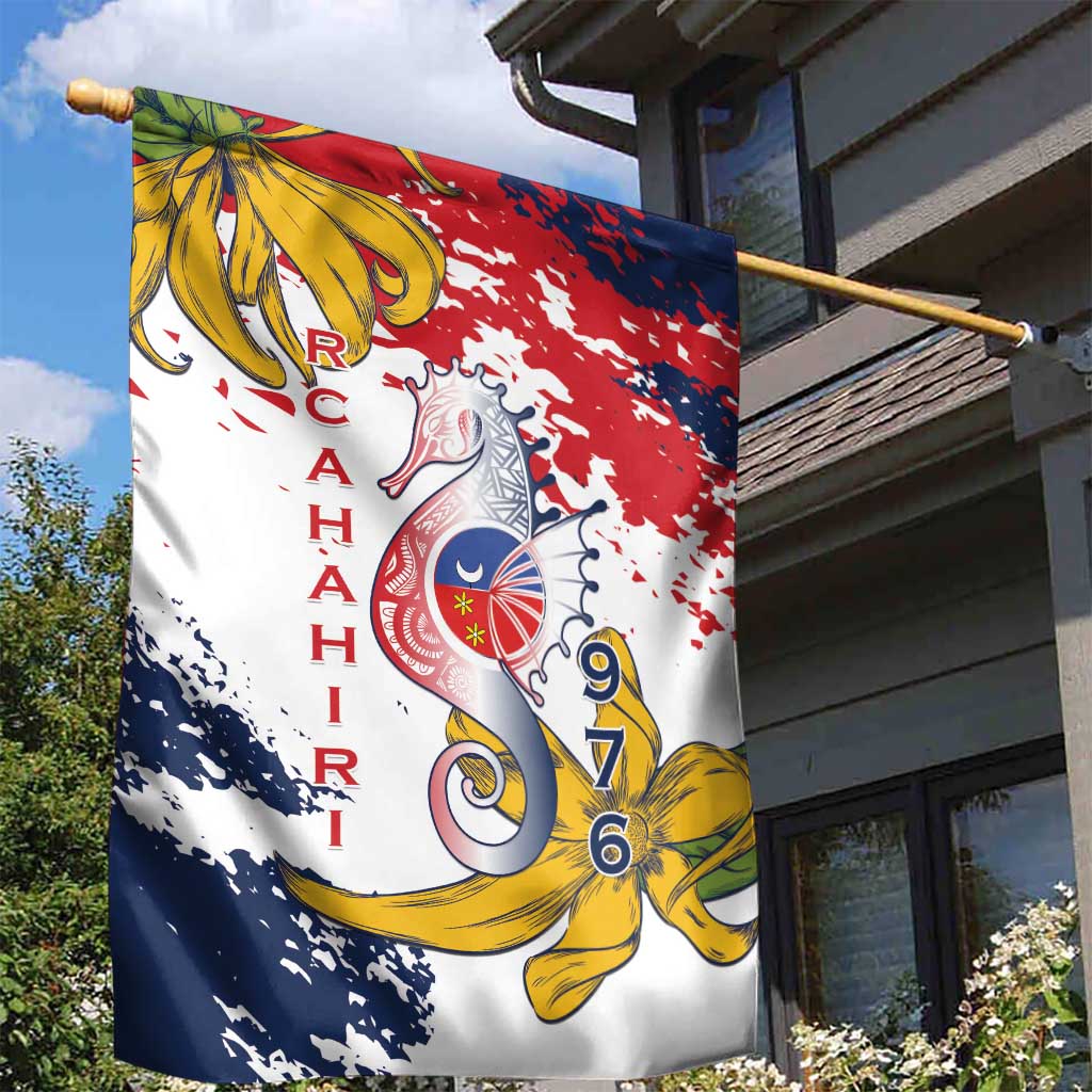 Département de Mayotte Garden Flag Ra Hachiri 976 Map With Ylang Ylang LT15