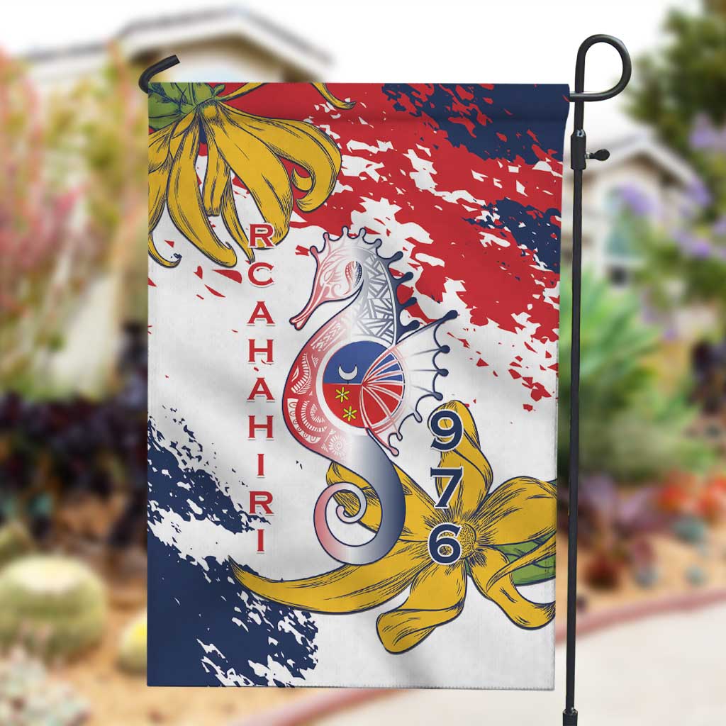 Département de Mayotte Garden Flag Ra Hachiri 976 Map With Ylang Ylang LT15