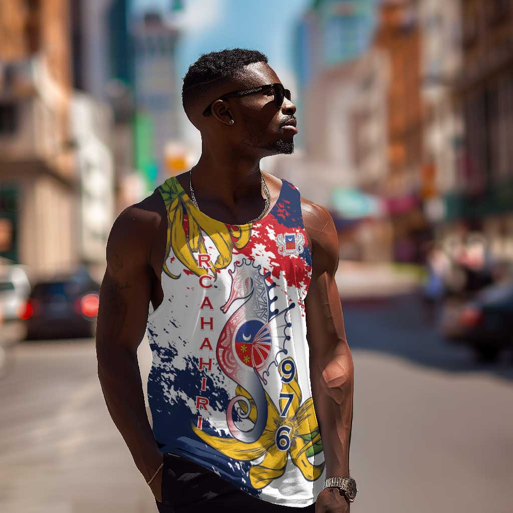 Département de Mayotte Men Tank Top Ra Hachiri 976 Map With Ylang Ylang LT15