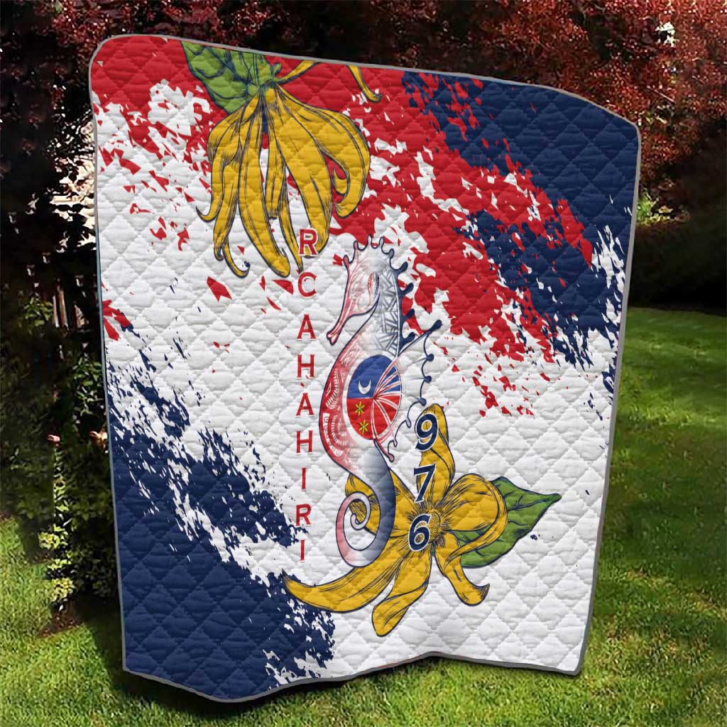 Département de Mayotte Quilt Ra Hachiri 976 Map With Ylang Ylang LT15