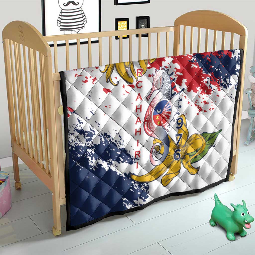 Département de Mayotte Quilt Ra Hachiri 976 Map With Ylang Ylang LT15