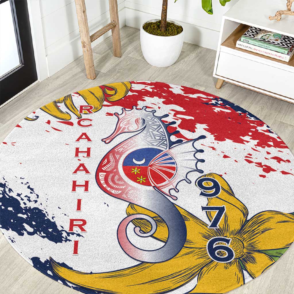 Département de Mayotte Round Carpet Ra Hachiri 976 Map With Ylang Ylang LT15
