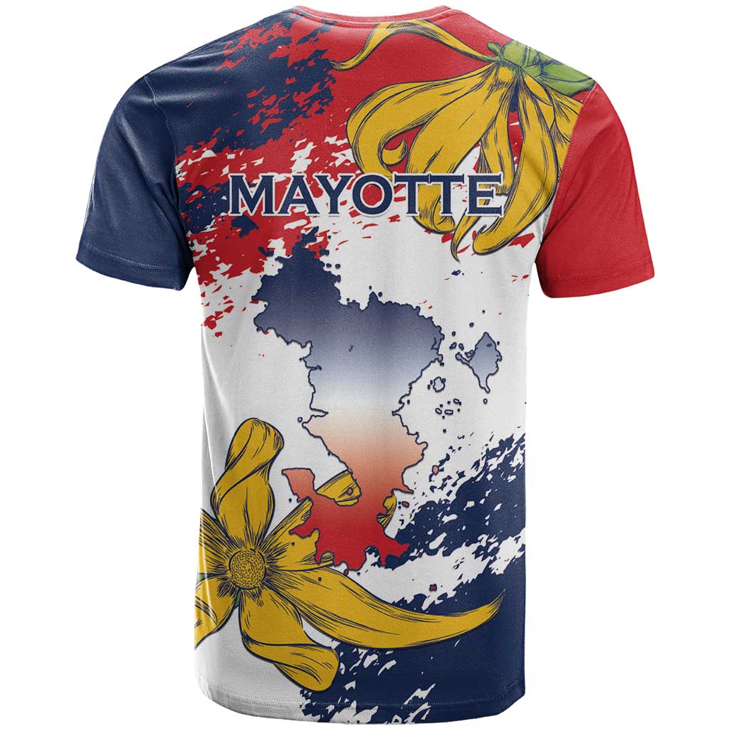Département de Mayotte T shirt Ra Hachiri 976 Map With Ylang Ylang LT15