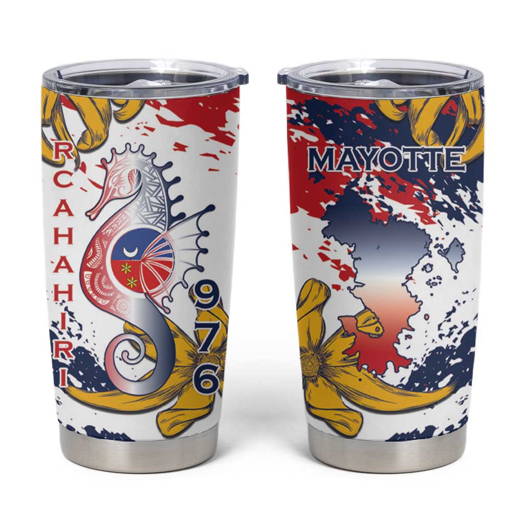 Département de Mayotte Tumbler Cup Ra Hachiri 976 Map With Ylang Ylang LT15
