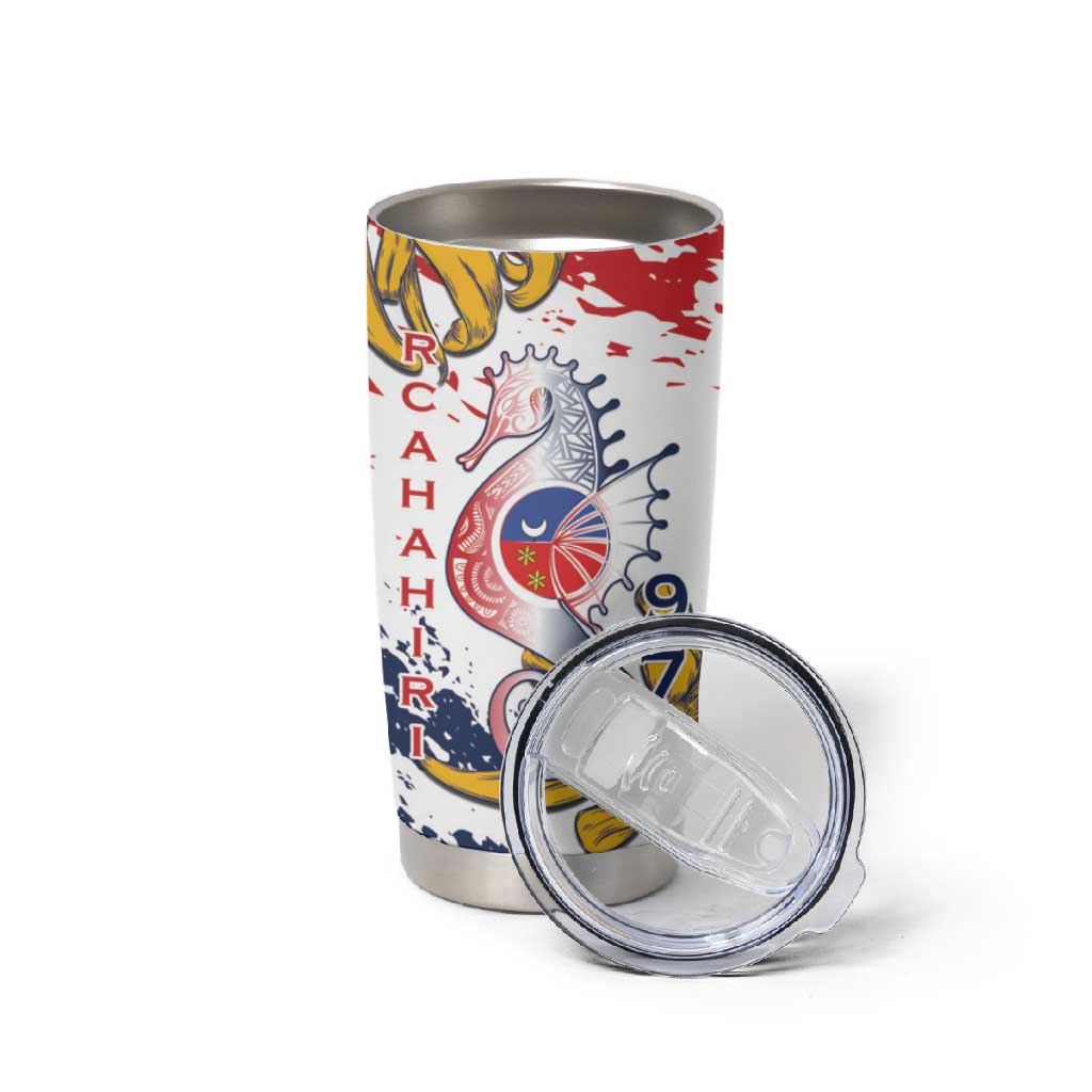 Département de Mayotte Tumbler Cup Ra Hachiri 976 Map With Ylang Ylang LT15