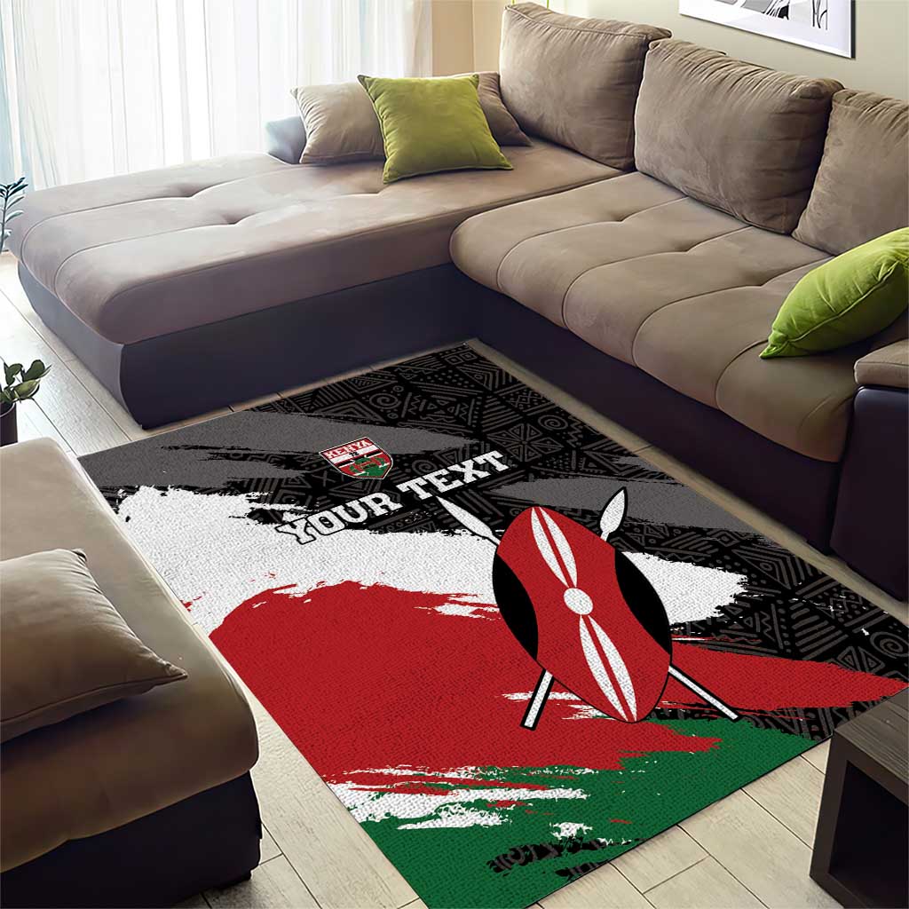 Custom Afro Kenya Area Rug Rugby Sevens - African Pattern LT15