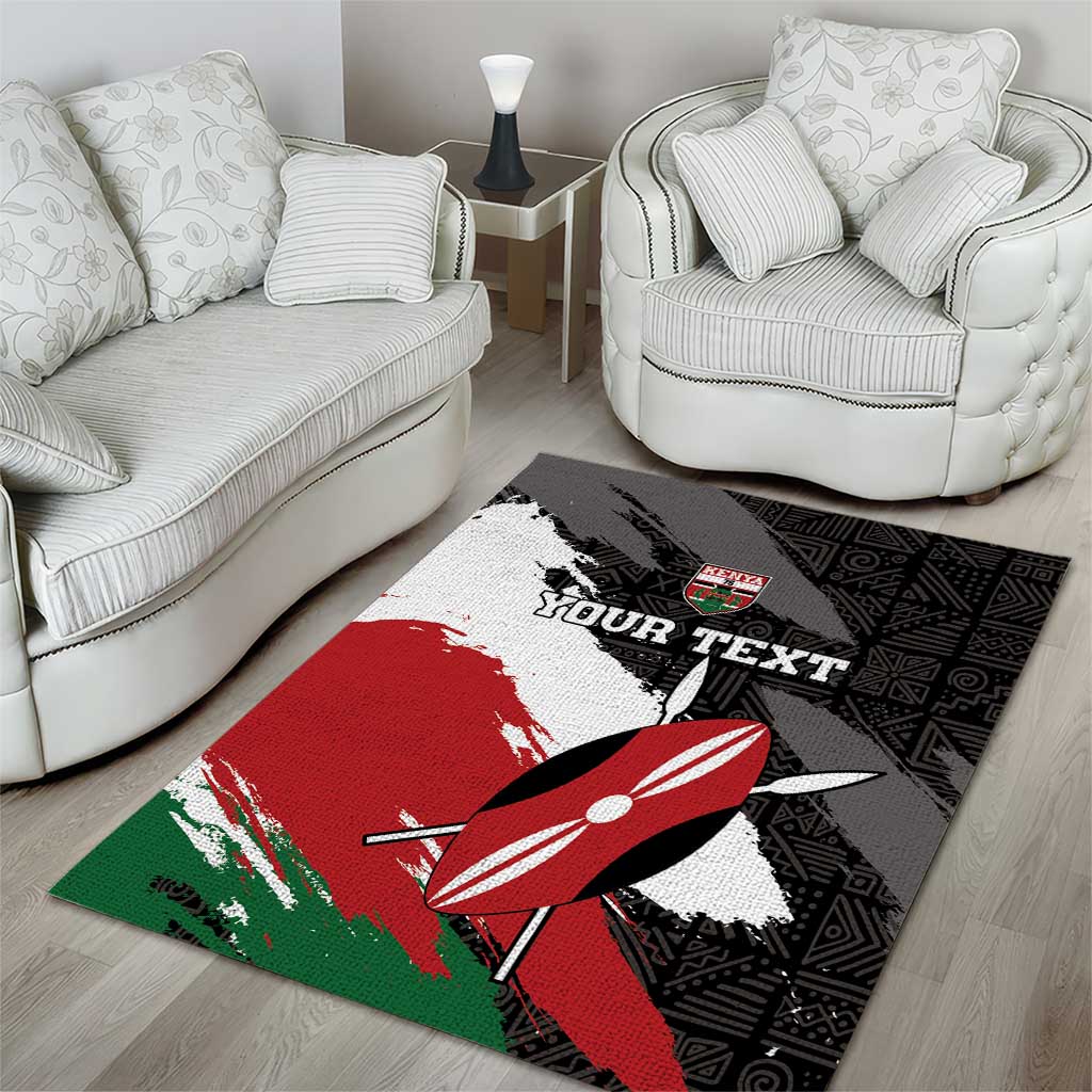 Custom Afro Kenya Area Rug Rugby Sevens - African Pattern LT15