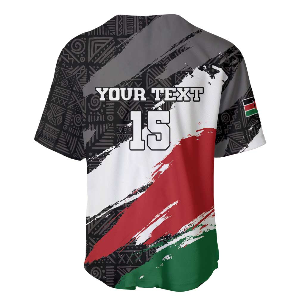 Custom Afro Kenya Baseball Jersey Rugby Sevens - African Pattern LT15