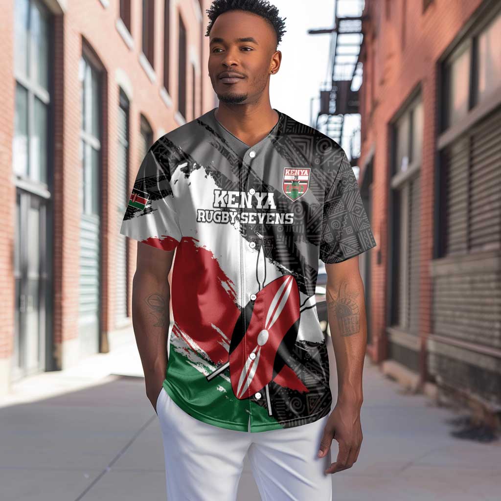 Custom Afro Kenya Baseball Jersey Rugby Sevens - African Pattern LT15