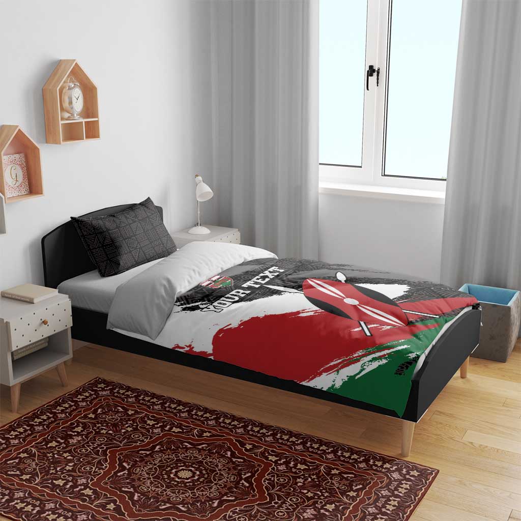 Custom Afro Kenya Bedding Set Rugby Sevens - African Pattern LT15