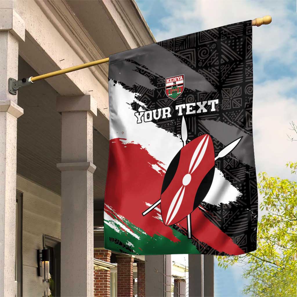 Custom Afro Kenya Garden Flag Rugby Sevens - African Pattern LT15