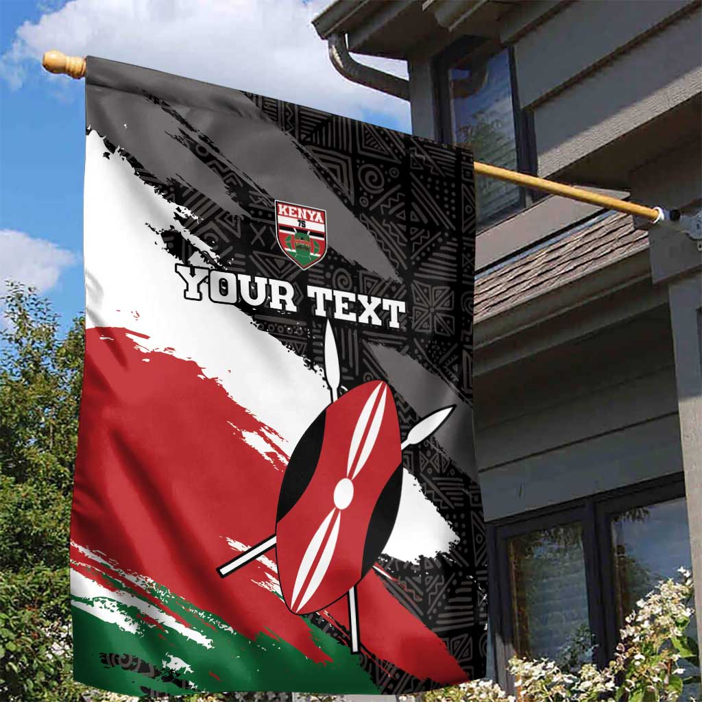 Custom Afro Kenya Garden Flag Rugby Sevens - African Pattern LT15