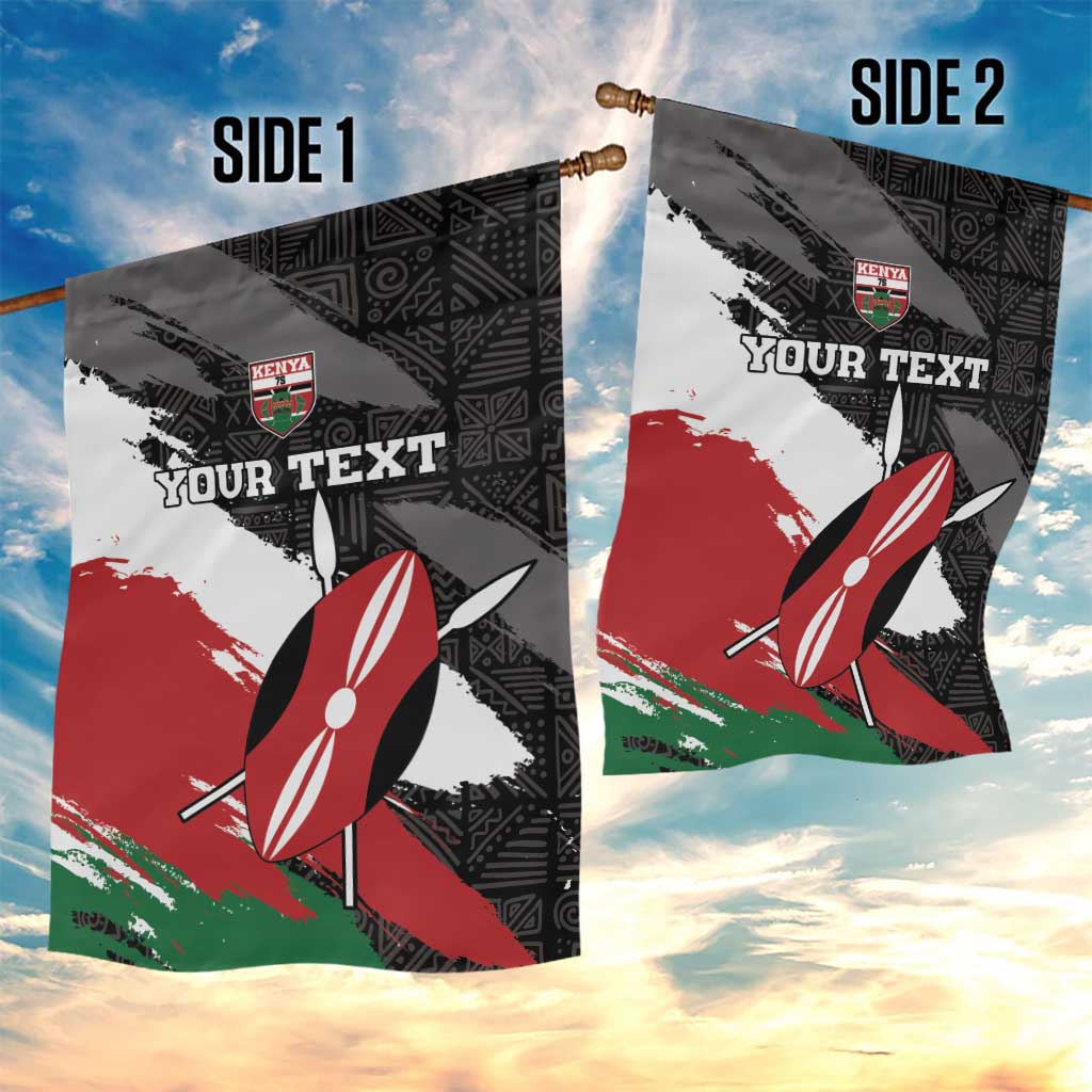 Custom Afro Kenya Garden Flag Rugby Sevens - African Pattern LT15