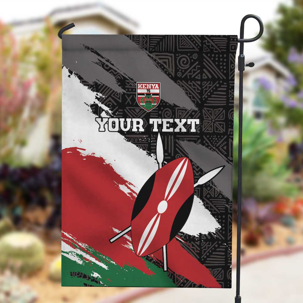 Custom Afro Kenya Garden Flag Rugby Sevens - African Pattern LT15