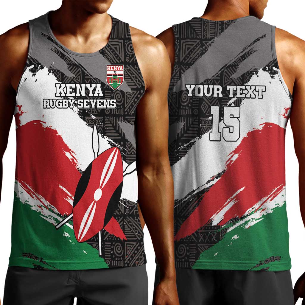 Custom Afro Kenya Men Tank Top Rugby Sevens - African Pattern LT15