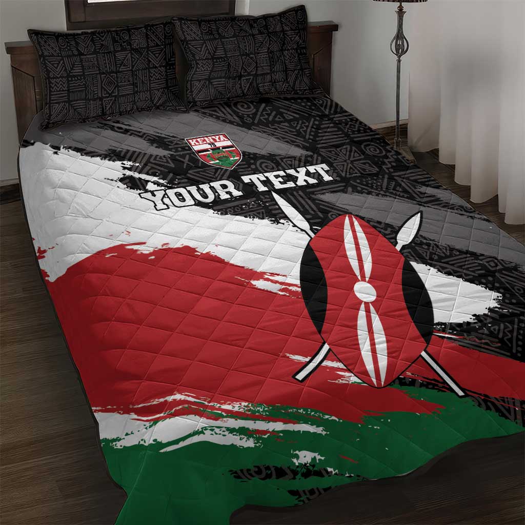 Custom Afro Kenya Quilt Bed Set Rugby Sevens - African Pattern LT15