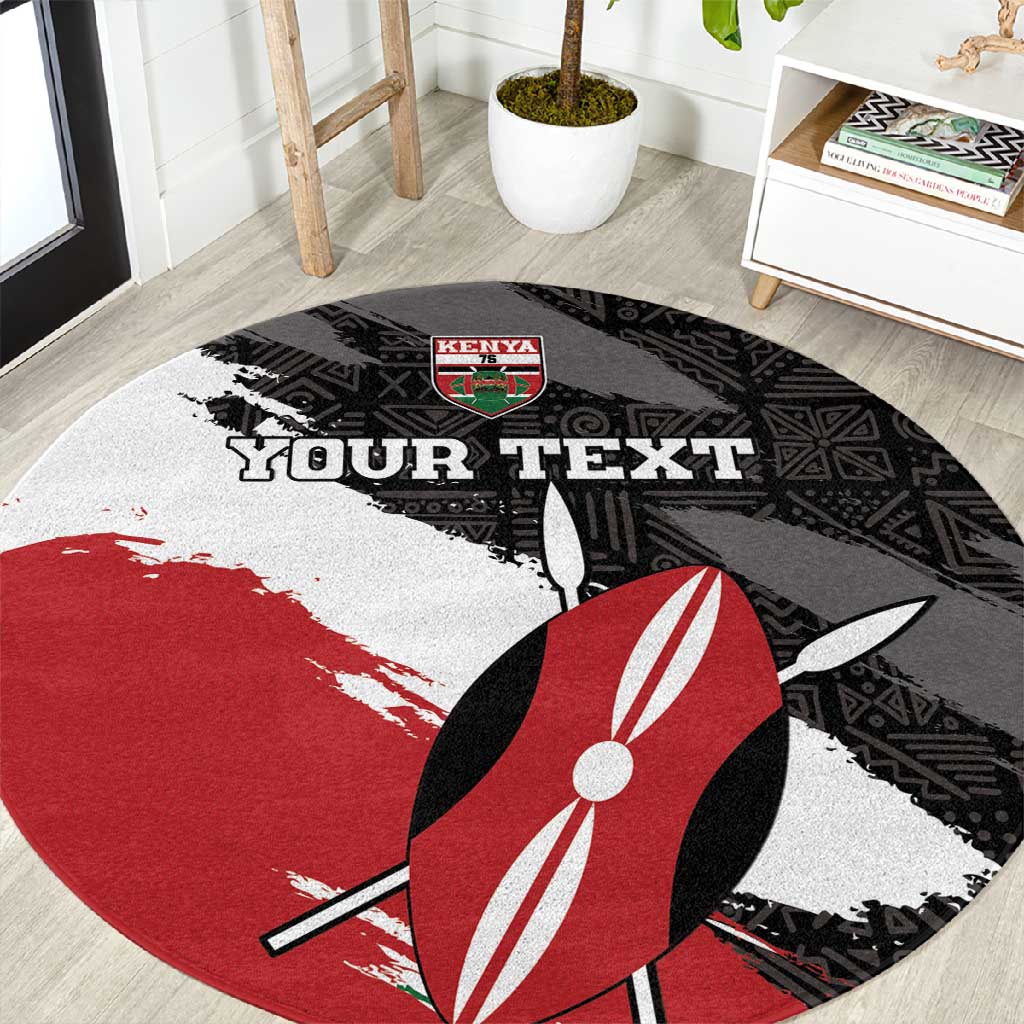 Custom Afro Kenya Round Carpet Rugby Sevens - African Pattern LT15