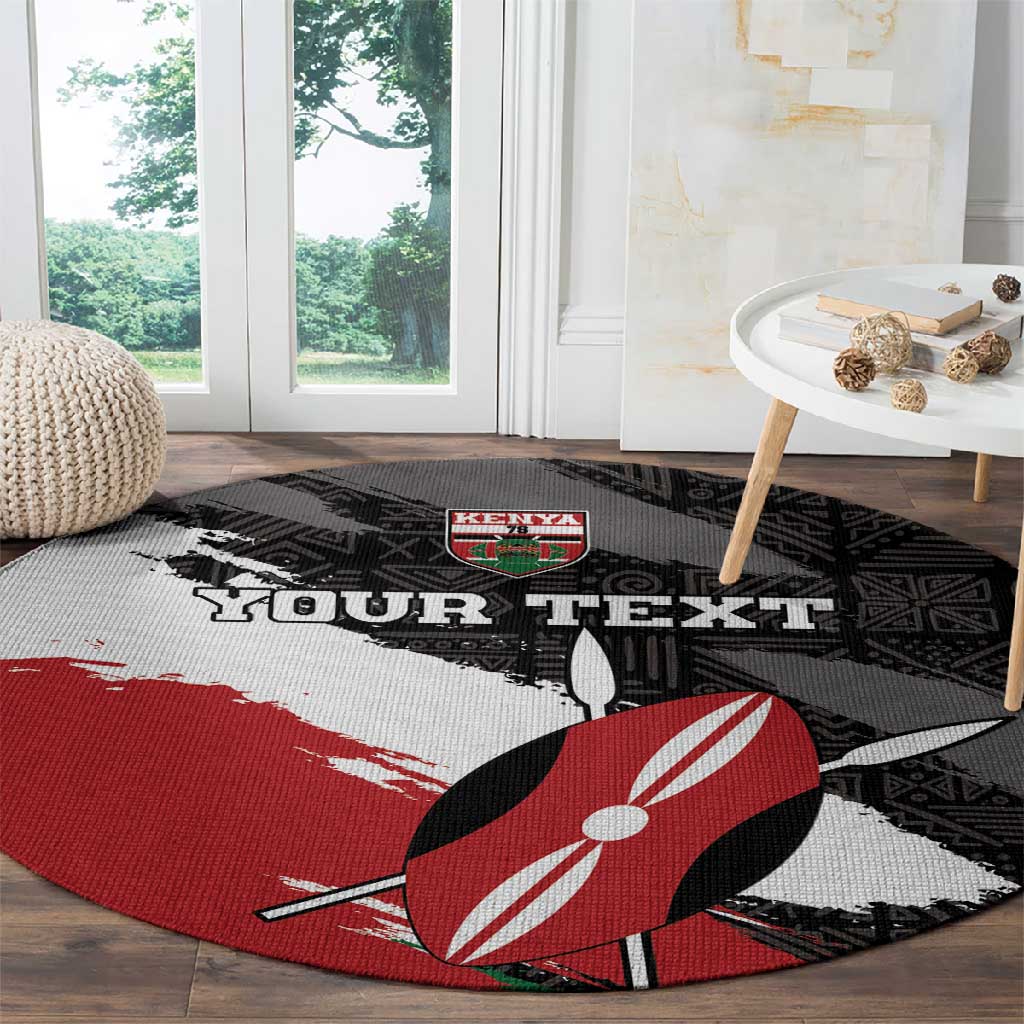 Custom Afro Kenya Round Carpet Rugby Sevens - African Pattern LT15
