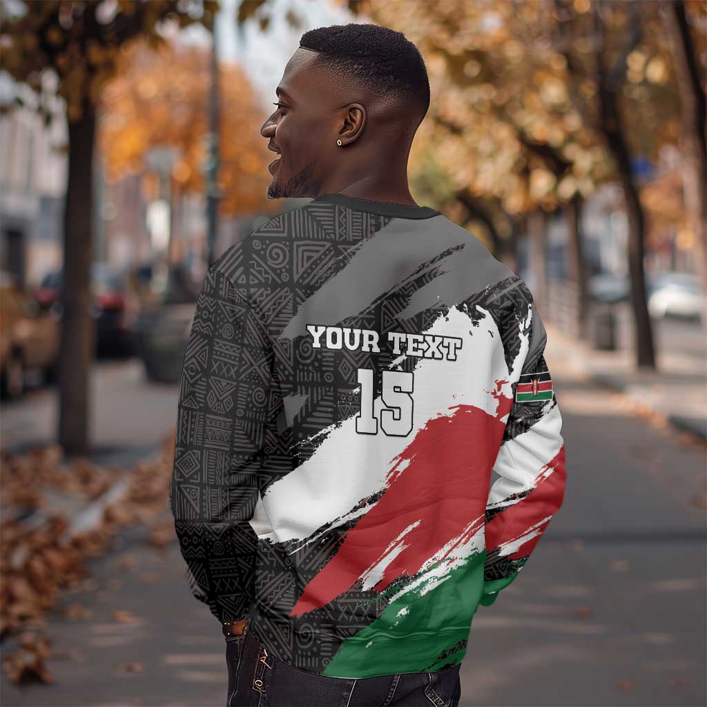 Custom Afro Kenya Sweatshirt Rugby Sevens - African Pattern LT15