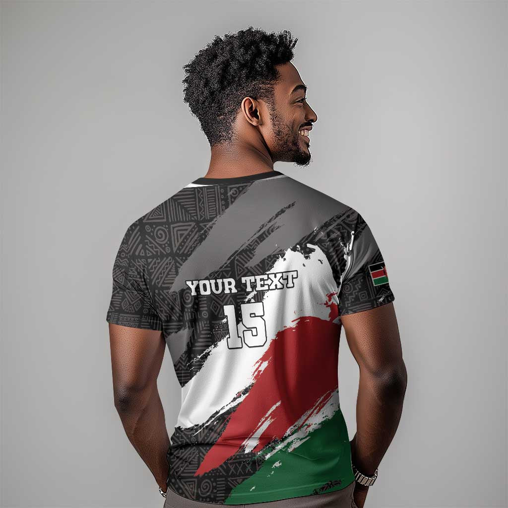 Custom Afro Kenya T shirt Rugby Sevens - African Pattern LT15