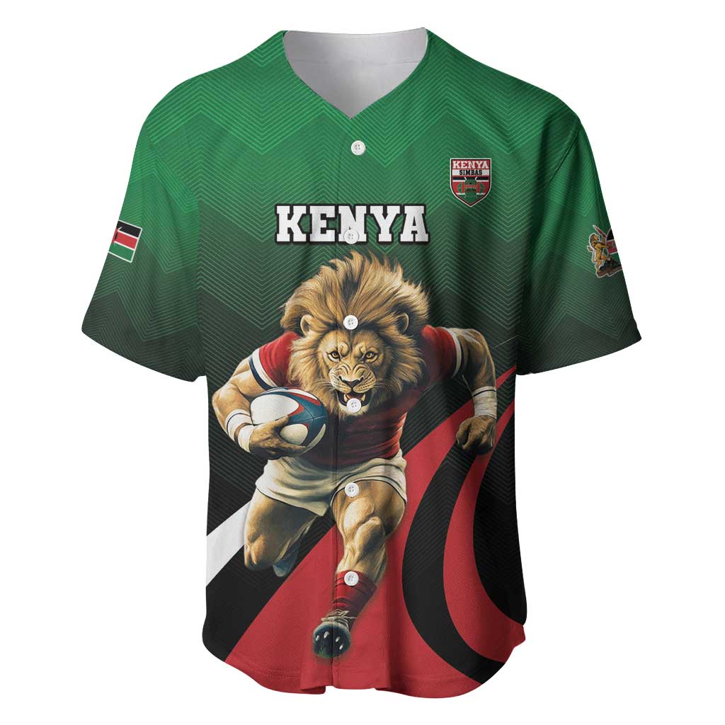 Kenya Rugby Custom Baseball Jersey Simbas Mascot - Sporty Style LT15