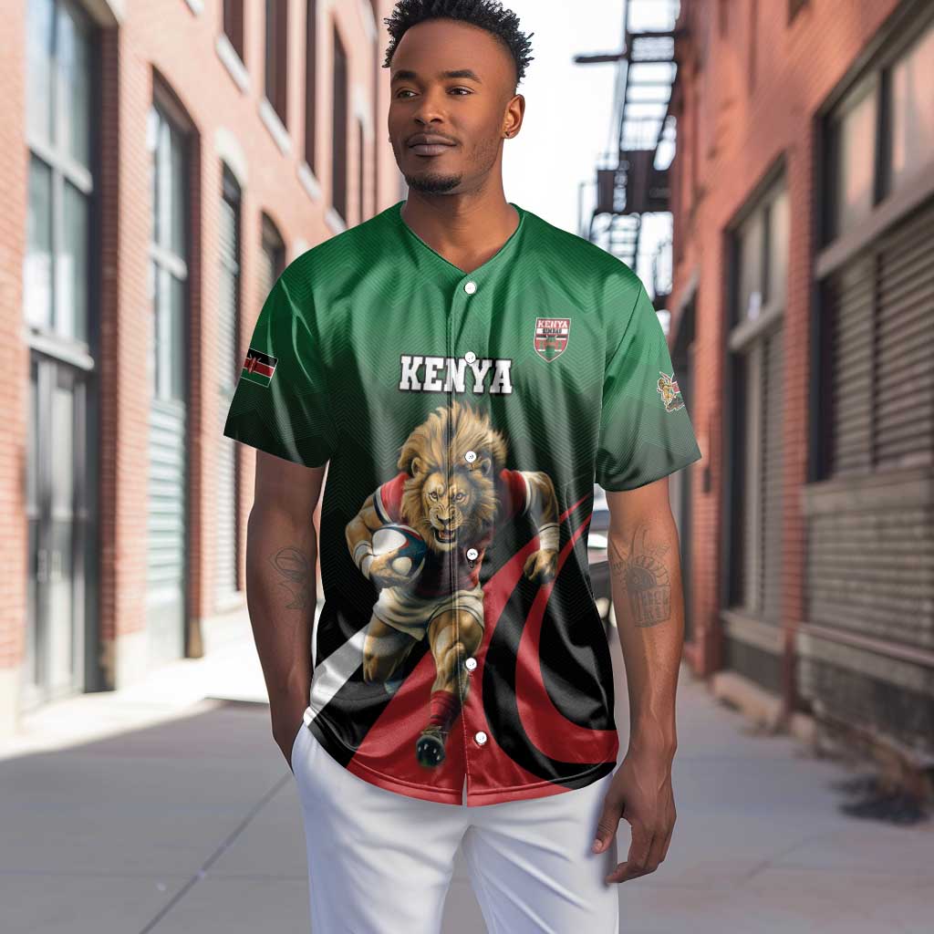 Kenya Rugby Custom Baseball Jersey Simbas Mascot - Sporty Style LT15