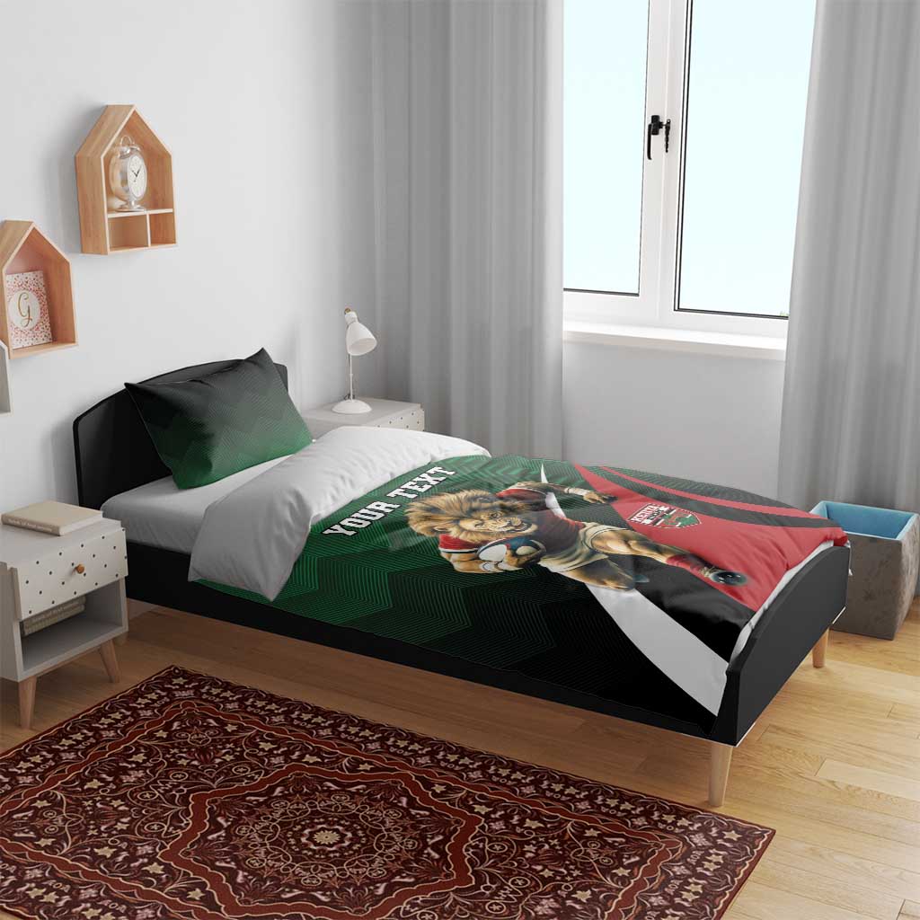 Kenya Rugby Custom Bedding Set Simbas Mascot - Sporty Style LT15