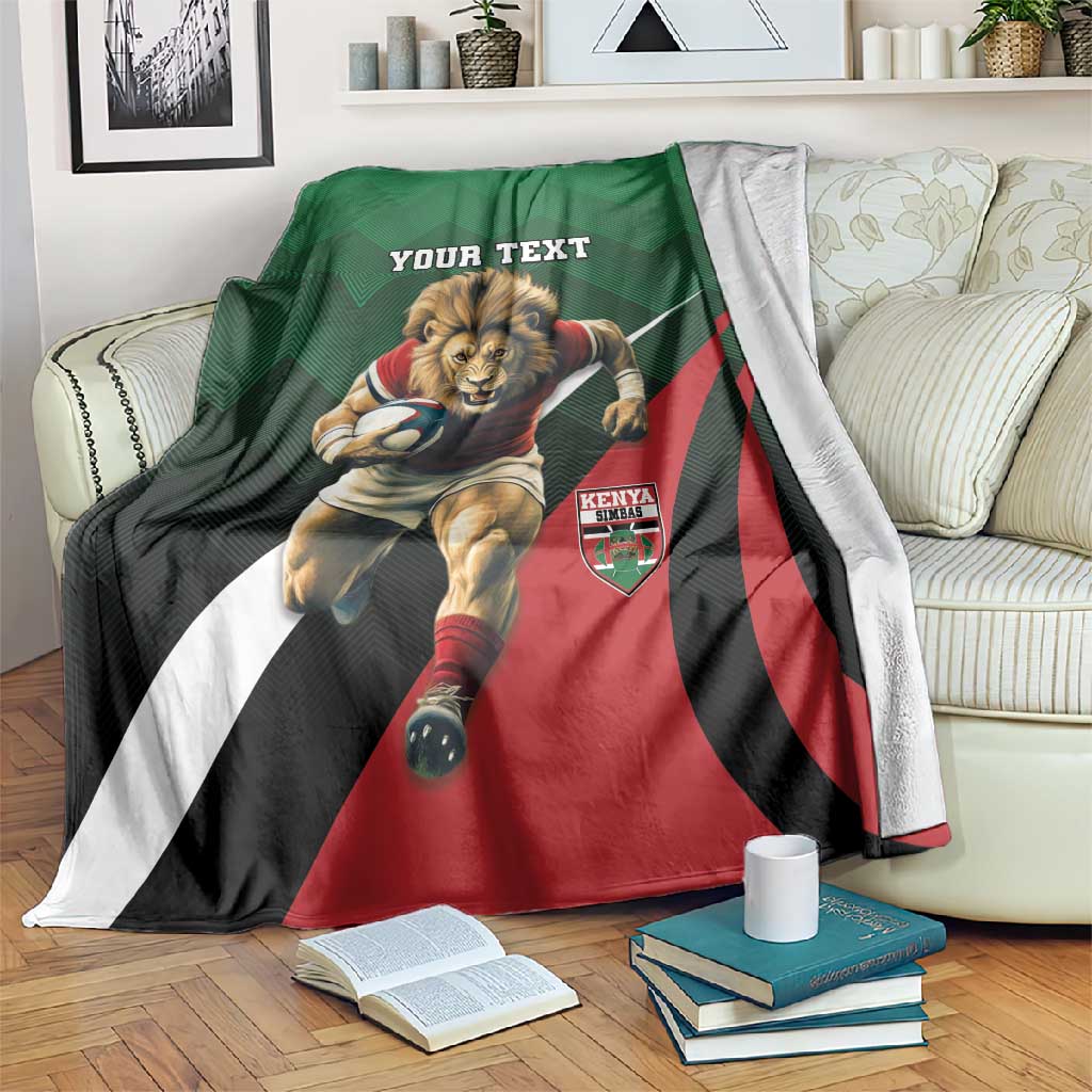 Kenya Rugby Custom Blanket Simbas Mascot - Sporty Style LT15
