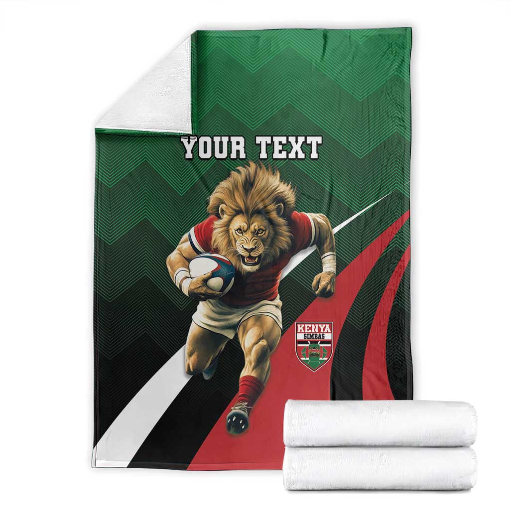 Kenya Rugby Custom Blanket Simbas Mascot - Sporty Style LT15