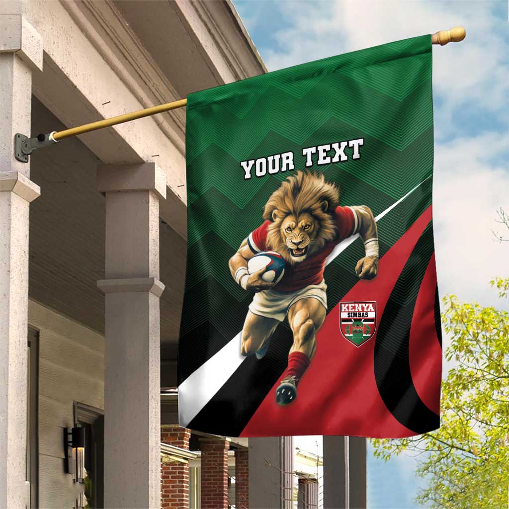 Kenya Rugby Custom Garden Flag Simbas Mascot - Sporty Style LT15