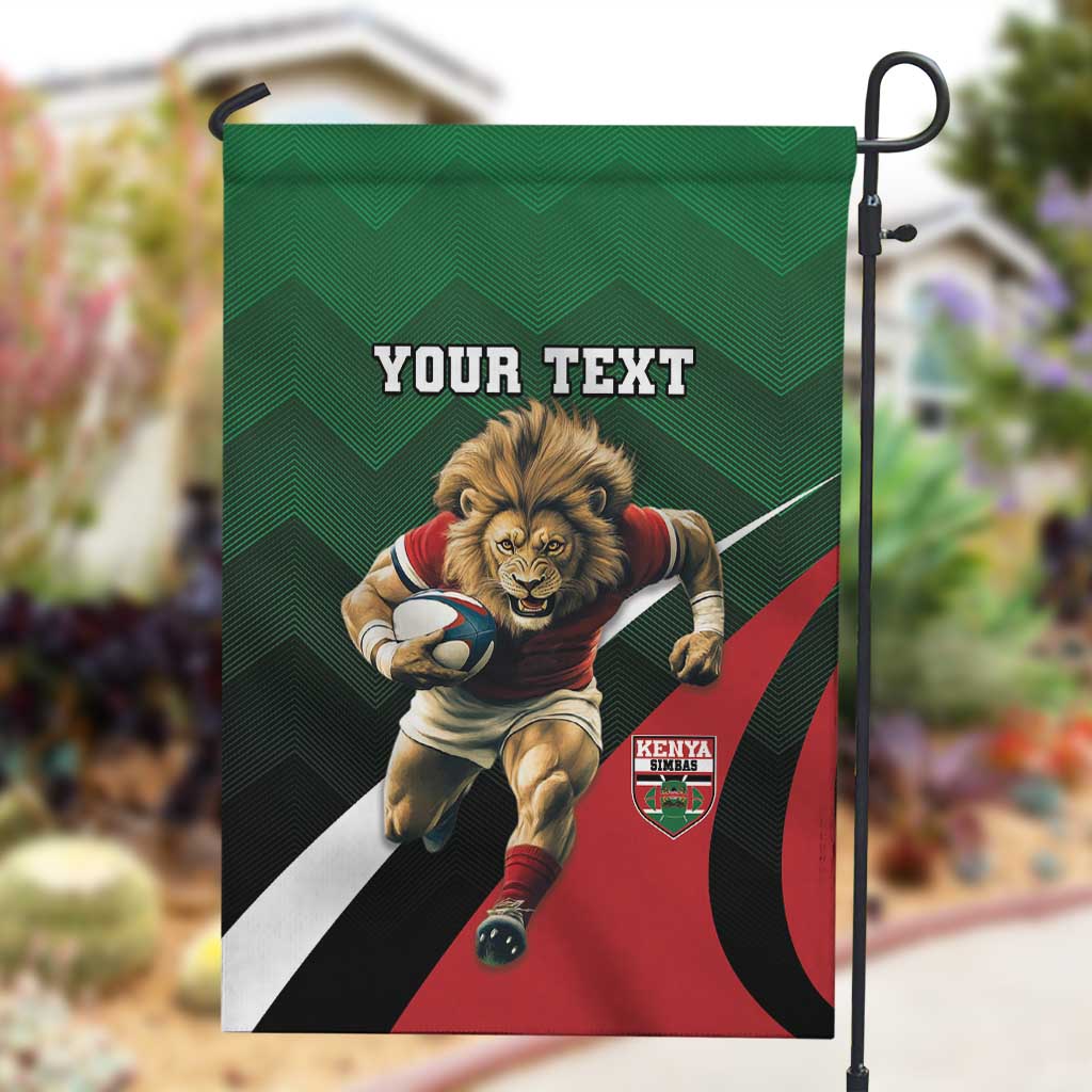 Kenya Rugby Custom Garden Flag Simbas Mascot - Sporty Style LT15